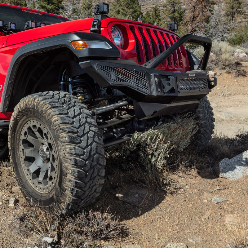 GOR Rockline Bumper - Go Rhino 18-20 Jeep Wrangler JL/JLU Rockline Front Bumper Skid Plate