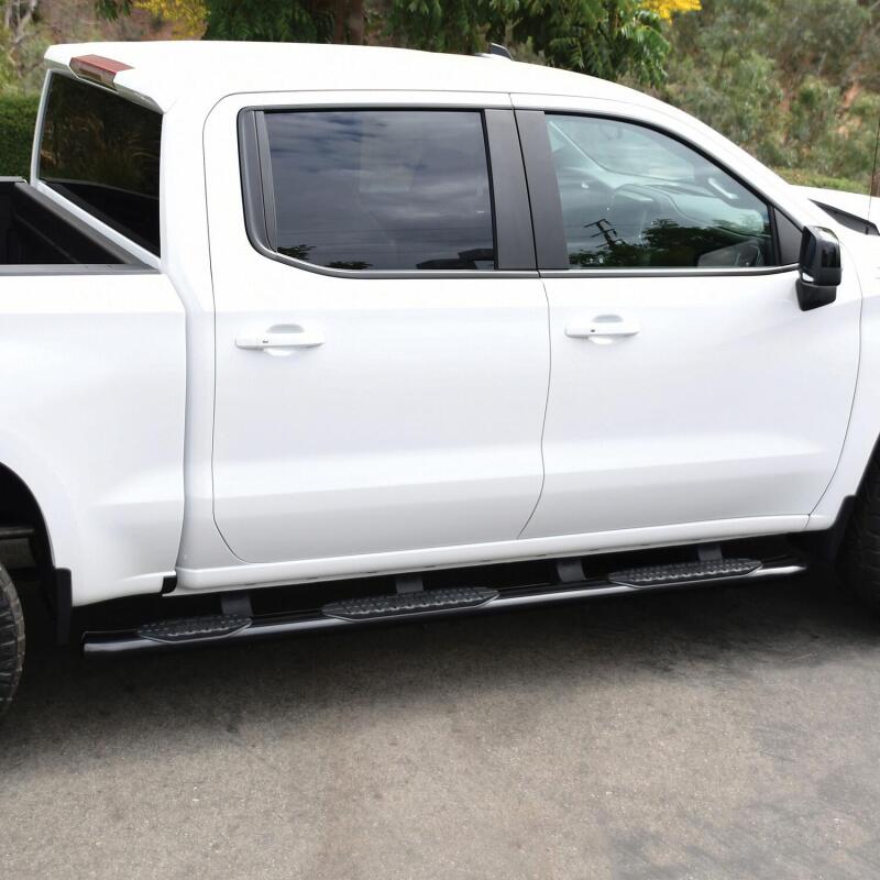 WES Nerf Bars - PRO TRAXX 5 - Westin 2019 Chevrolet Silverado/Sierra 1500 CC (5.5ft) PRO TRAXX 5 WTW Oval Nerf Step Bars - Black