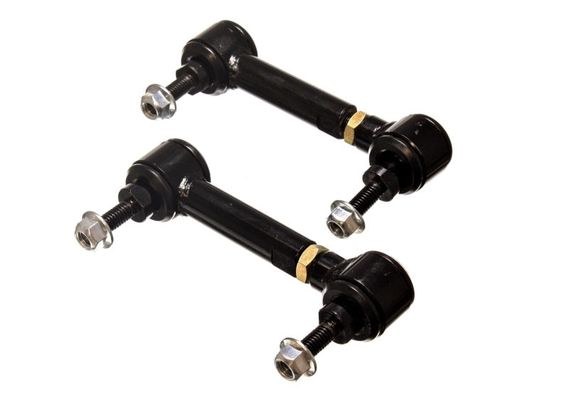 ES End Links - Black - Energy Suspension Universal Black 3-3/4in-4-3/4in inAin Range Pivot Style End Link Set