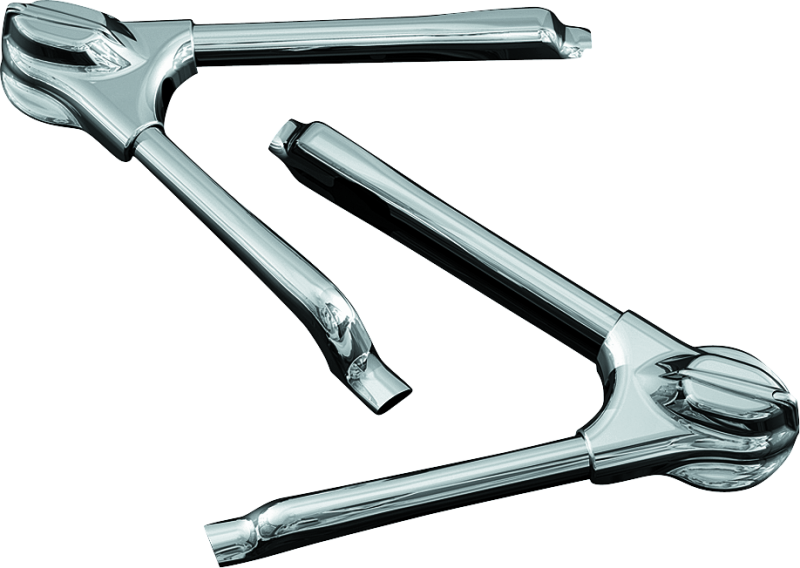 KUR Swingarm Cover Kits - Kuryakyn Swingarm Tube Covers 08-17 Softail Models Chrome