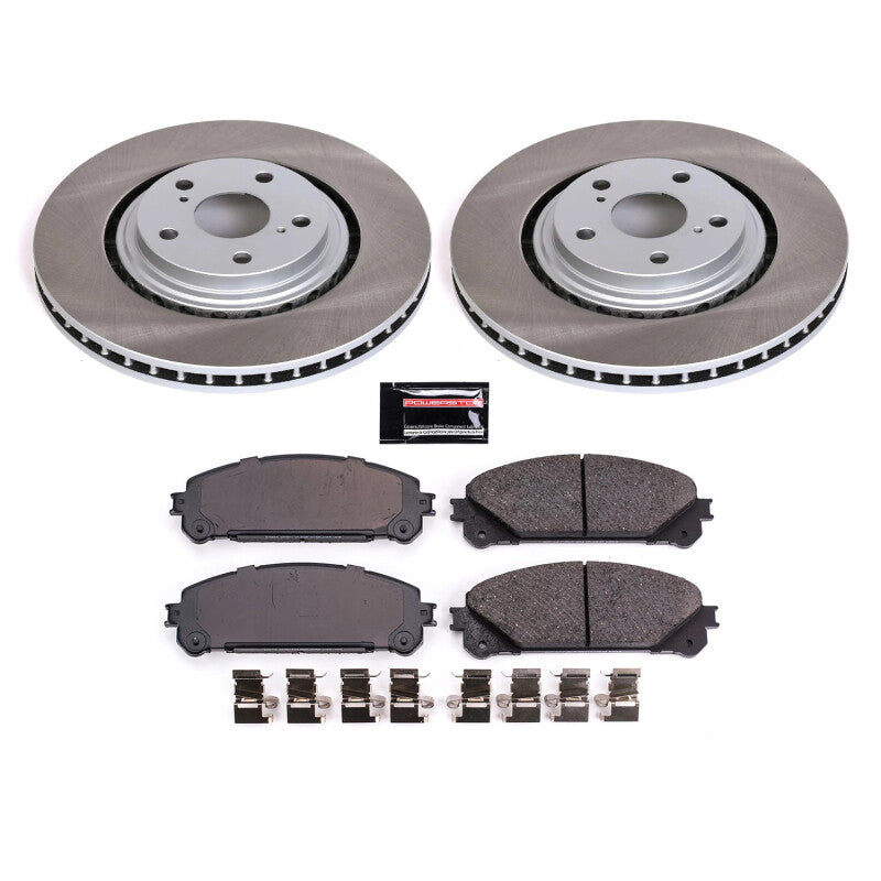 PSB Semi-Coated Rotor Kits - Power Stop 11-20 Toyota Sienna Front Semi-Coated Rotor Kit