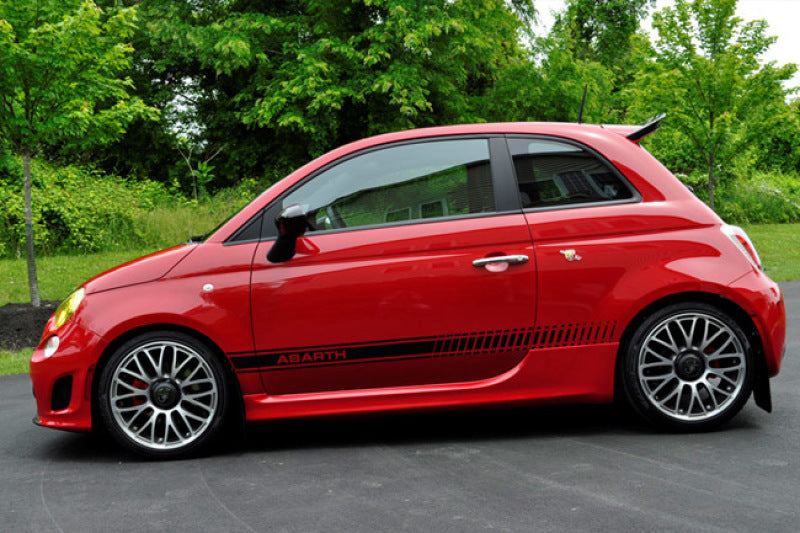RAL UR Blk Flap/Rd Logo - Rally Armor 12-18 Fiat 500 Black UR Mud Flap w/Red Logo