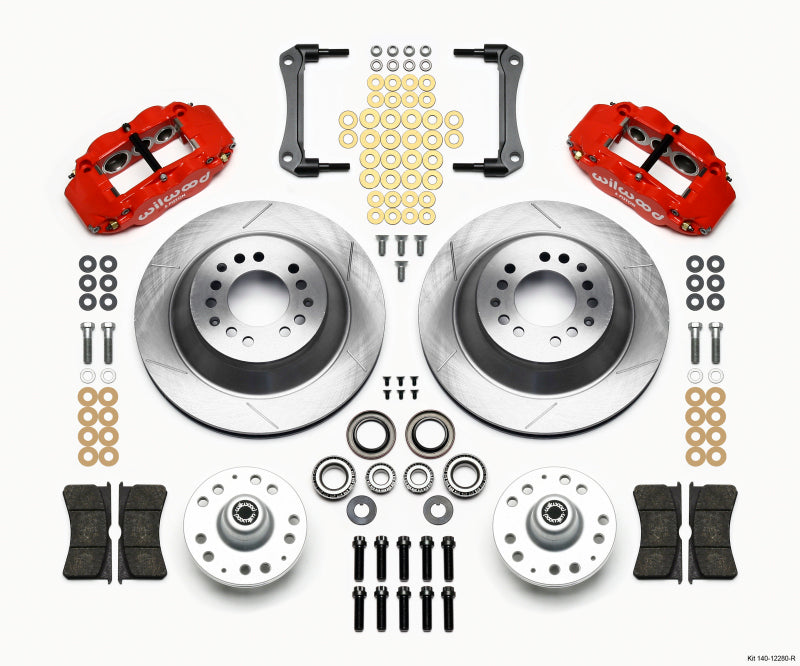 WIL Superlite Brake Kit - Wilwood Narrow Superlite 6R Front Hub & 1PC Rtr Kit 12.88in-Red 79-81 Camaro