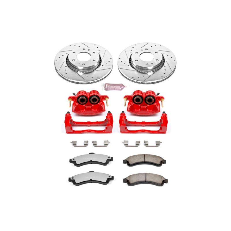 PSB Z36 Truck & Tow Kit w/Cals - Power Stop 04-05 Buick Rainier Front Z36 Truck & Tow Brake Kit w/Calipers