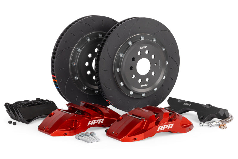 APR Big Brake Kits - APR 22-24 Audi S3 370x34mm 6-Piston Big Brake Kit - Front - Red - (MQBEVO 355mm)