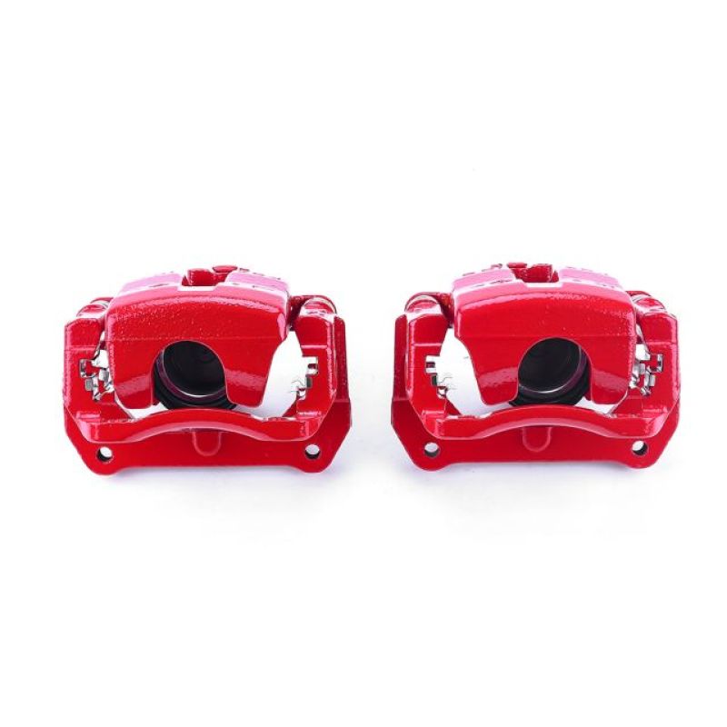 PSB Red Calipers - Power Stop 01-05 Mazda Miata Front Red Calipers w/Brackets - Pair