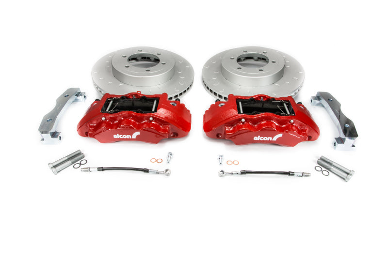 ALC Front Brake Kits - Alcon 2016+ Toyota Tacoma w/ 17in+ Wheels 352x30mm Rotors 6-Piston Calipers Front Brake Kit - Red