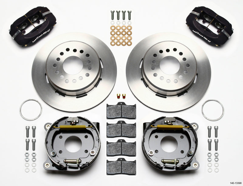 WIL Dynalite Brake Kit - Wilwood Forged Dynalite P/S Park Brake Kit AMC 71-74 2.60in Offset