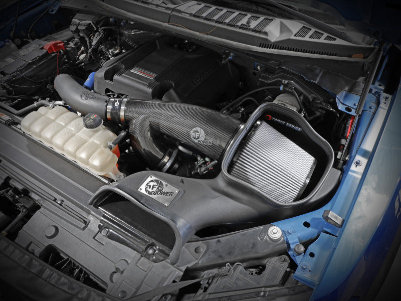 AFE Track Series Intake - aFe 17-20 Ford F-150/Raptor Track Series Carbon Fiber Cold Air Intake System With Pro DRY S Filters