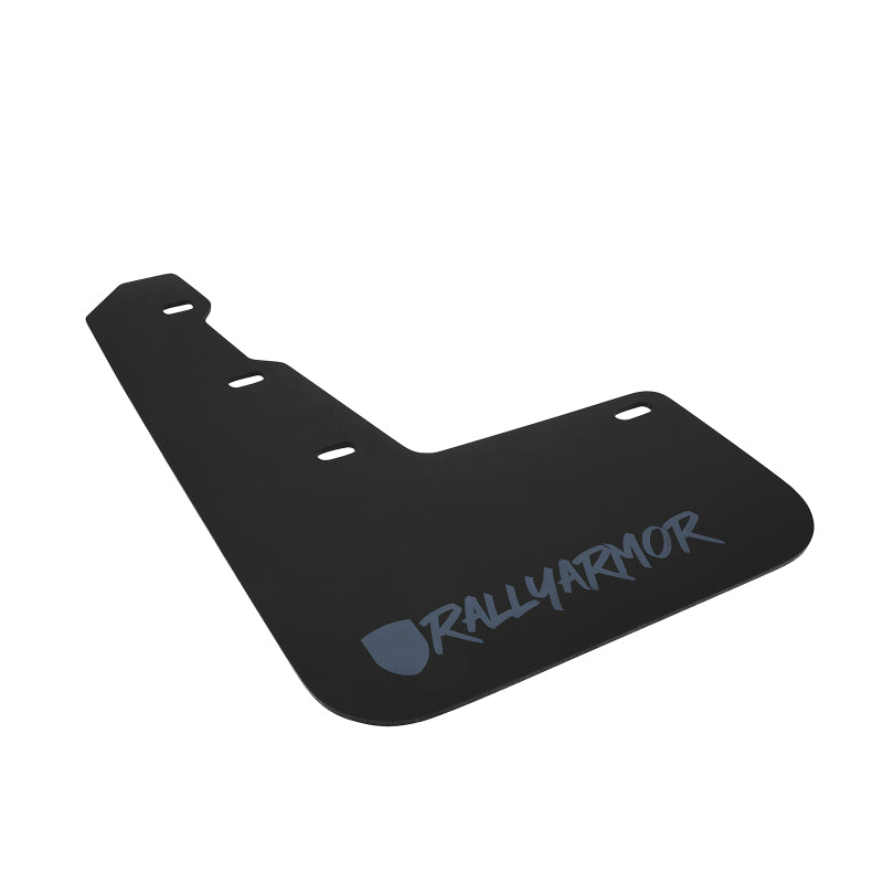 RAL UR Blk Flap/Grey Logo - Rally Armor 15-21 Subaru WRX/STI Black Mud Flap Grey Altered Font Logo