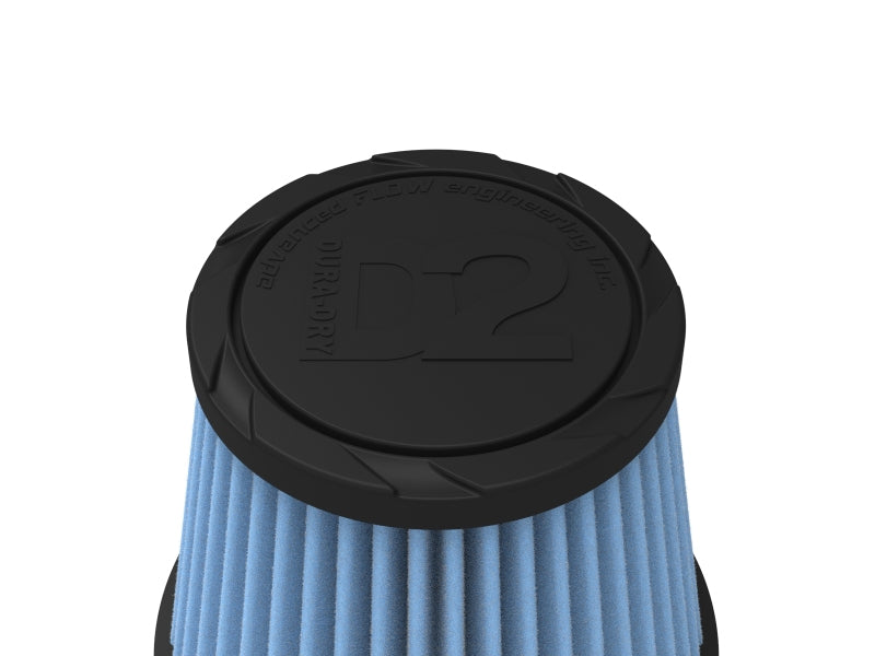 AFE Universal D2 Dura Dry Air Filter - aFe POWER Universal Clamp-On Air Filter w/ D2 Dura-Dry Media - 3-1/2in F x 6in B x 4in T x 5in H