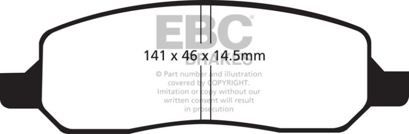 EBC Yellowstuff Brake Pad Sets - EBC 06-09 Buick Lucerne 3.8 Yellowstuff Rear Brake Pads