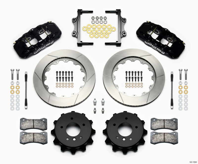 WIL Aero Brake Kit - Wilwood AERO4 Rear Kit 14.00 2007-2011 BMW E90 Series w/Lines