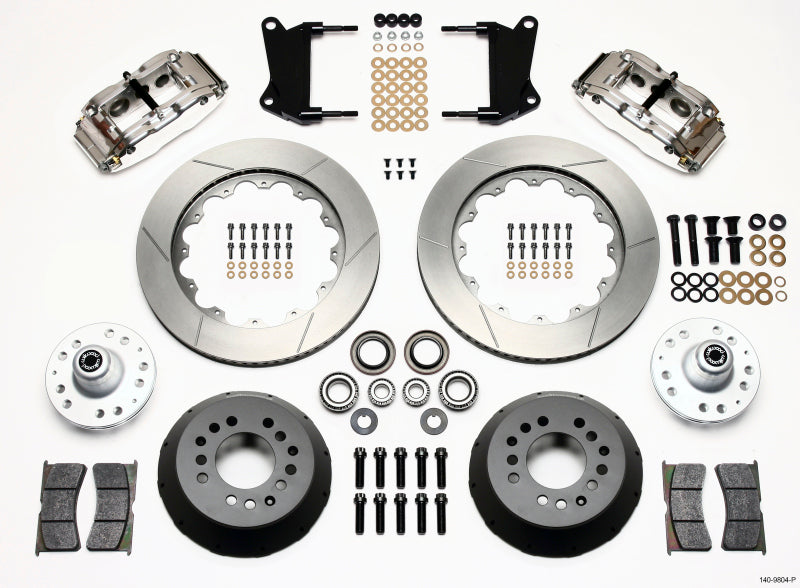 WIL Superlite Brake Kit - Wilwood Narrow Superlite 6R Front Hub Kit 14.00in Polished 67-69 Camaro 64-72 Nova Chevelle