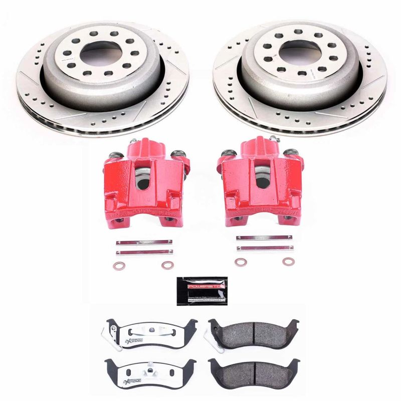 PSB Z26 Street Kit w/Cals - Power Stop 03-11 Lincoln Town Car Rear Z26 Street Warrior Brake Kit w/Calipers