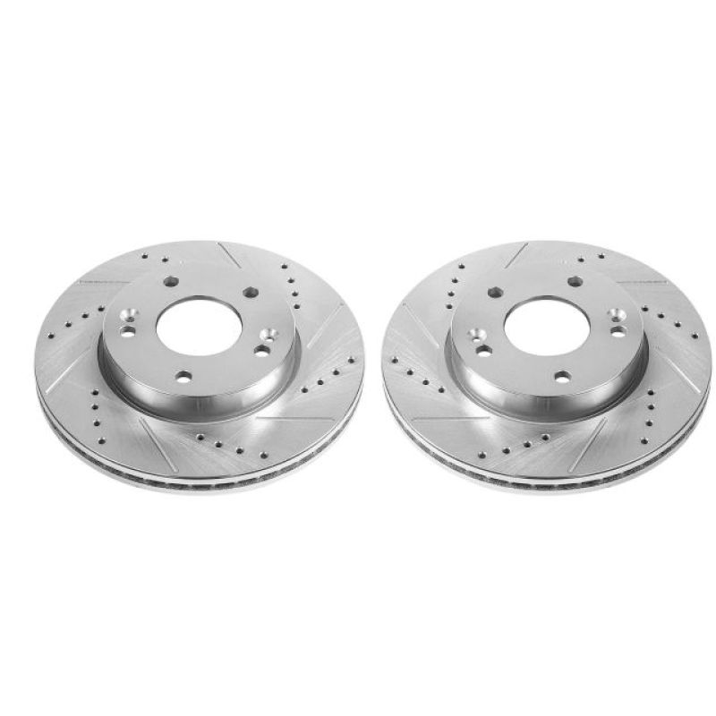 PSB Evolution Drill/Slot Rotor - Power Stop 10-11 Kia Soul Front Evolution Drilled & Slotted Rotors - Pair