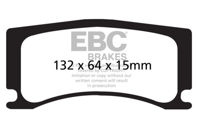 EBC Yellowstuff Brake Pad Sets - EBC 08-09 Jaguar XKR 4.2 Supercharged (Portfolio) Yellowstuff Rear Brake Pads