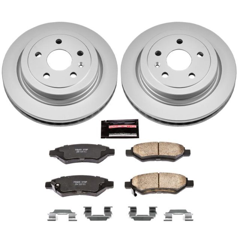 PSB Z17 Evolution Coated Kit - Power Stop 08-14 Cadillac CTS Rear Z17 Evolution Geomet Coated Brake Kit