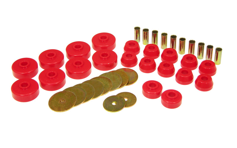 PRO Body/Subframe Bush - Red - Prothane 84-88 Toyota 4Runner Body Mount Kit - Red