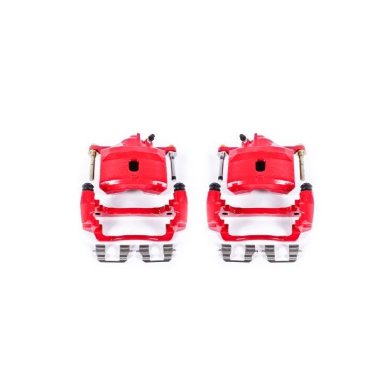 PSB Red Calipers - Power Stop 97-00 Acura EL Front Red Calipers w/Brackets - Pair