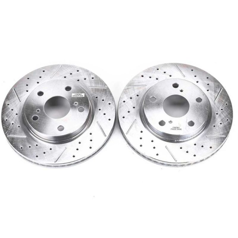 PSB Evolution Drill/Slot Rotor - Power Stop 10-12 Lexus HS250h Front Evolution Drilled & Slotted Rotors - Pair