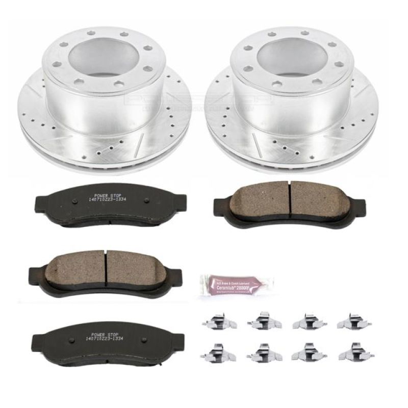 PSB Evolution Drill/Slot Rotor - Power Stop 10-2012 Ford F-350 Super Duty Rear Z23 Evolution Brake Kit