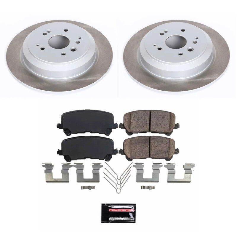 PSB Semi-Coated Rotor Kits - Power Stop 14-16 Acura MDX Rear Semi-Coated Rotor Kit
