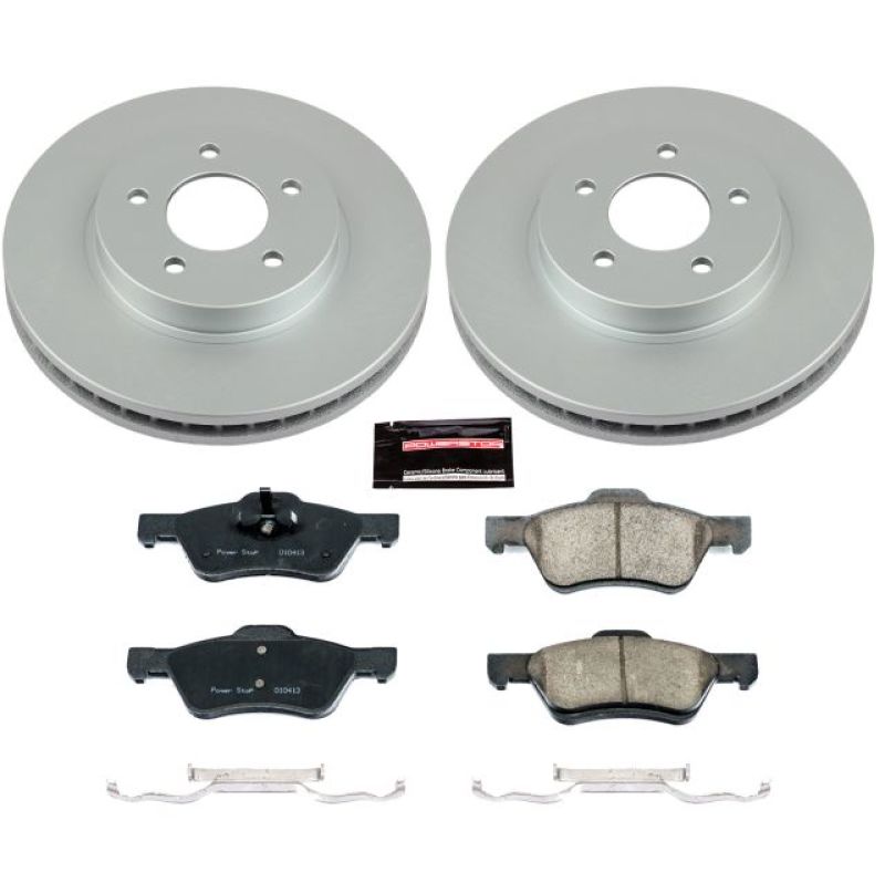 PSB Z17 Evolution Coated Kit - Power Stop 10-12 Ford Escape Front Z17 Evolution Geomet Coated Brake Kit