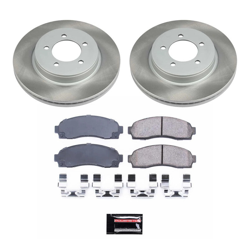 PSB Semi-Coated Rotor Kits - Power Stop 02-05 Mercury Mountaineer Front Semi-Coated Rotor Kit