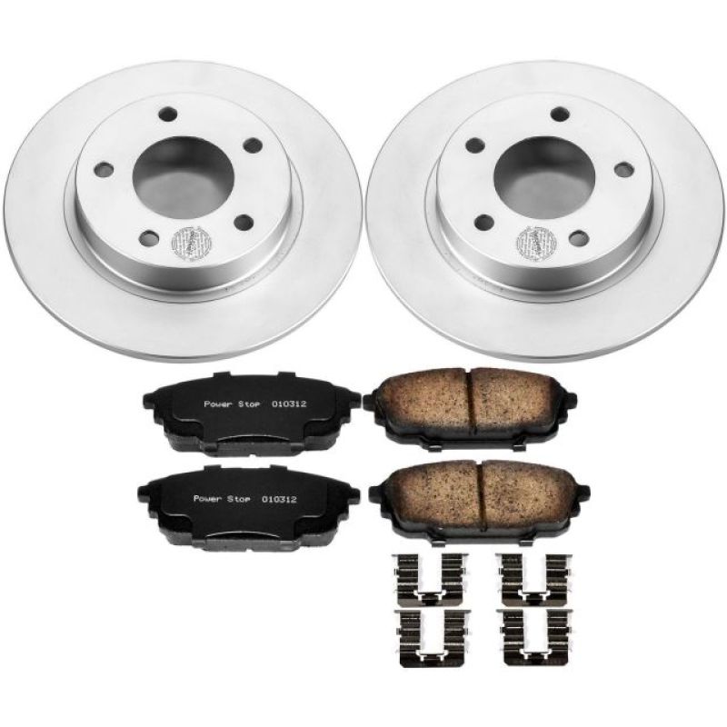 PSB Z17 Evolution Coated Kit - Power Stop 01-03 Mazda Protege Rear Z17 Evolution Geomet Coated Brake Kit