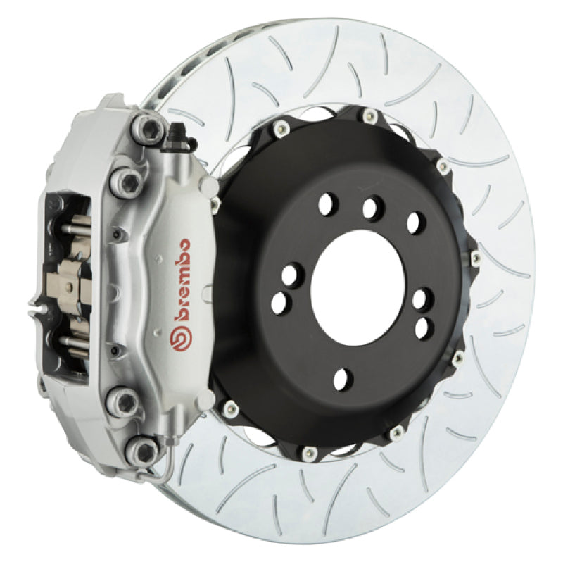 BRB Big Brake Kits - Brembo 08-13 M3 (E90/E92/E93) Rear GT BBK 4 Piston Cast 345x28 2pc Rotor Slotted Type-3-Silver