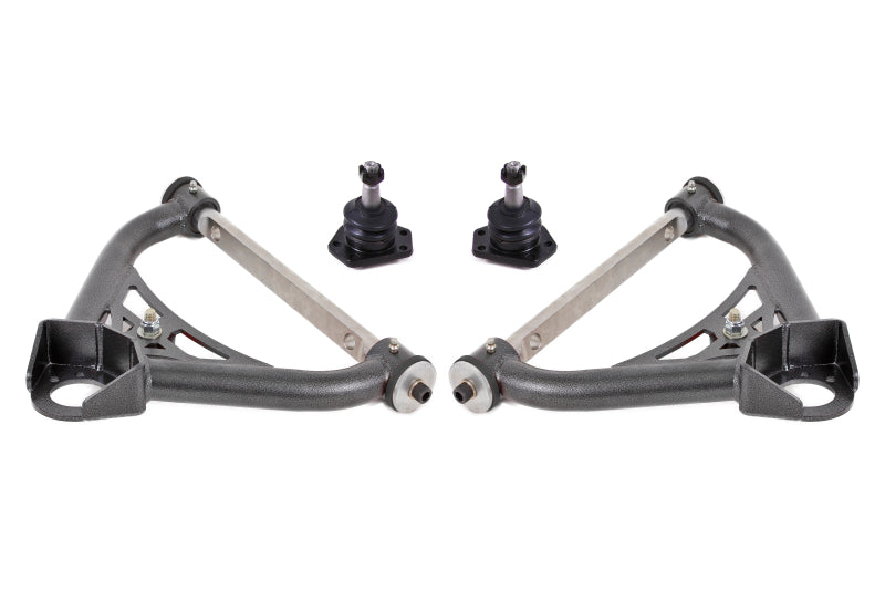 BMR Control Arms - BMR 70-81 Chevrolet Camaro A-Arms Upper Non-Adjustable Delrin Std Ball Joint - Black Hammertone