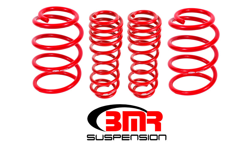 BMR Lowering Springs - BMR 07-14 Shelby GT500 Performance Version Lowering Springs (Set Of 4) - Red