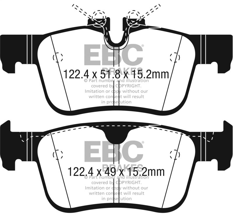 EBC Greenstuff Brake Pad Sets - EBC 2017+ Volvo S90 2.0L Turbo Greenstuff Rear Brake Pads