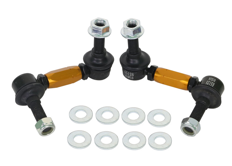 WL Sway Bar Links - Whiteline 03+ Nissan 350z Z33 / 07-08 Infiniti G35 (Exc AWD) Fr Swaybar-Link Assy HD Adj Steel Ball