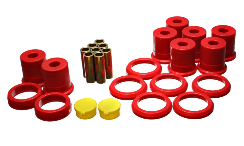 ES Cntrl Arm Bushings - Red - Energy Suspension 92-97 Crown Victoria / 92-97 Grand Marquis Red Rear End Control Arm Bushing Set