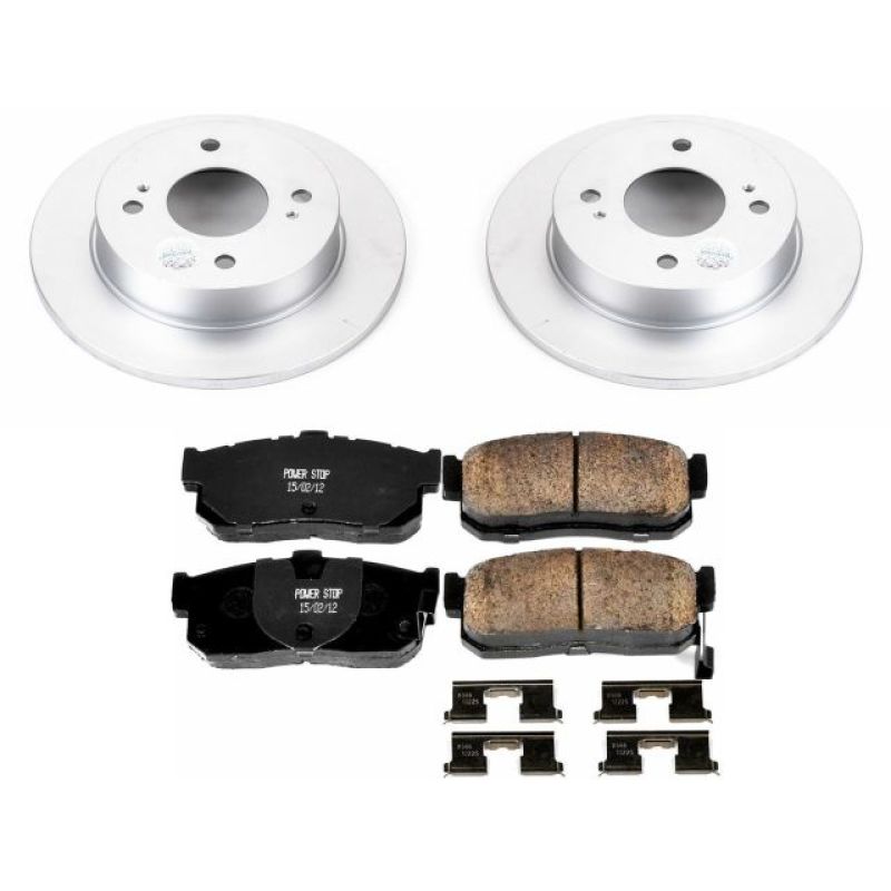 PSB Z17 Evolution Coated Kit - Power Stop 91-96 Infiniti G20 Rear Z17 Evolution Geomet Coated Brake Kit
