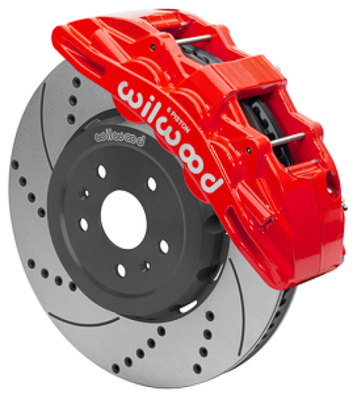 WIL SX6R Brake Kit - Wilwood SX6R Big Brake Dynamic Front Brake Kit 15in Drilled & Slotted Red 2020+ Chevy C8 Corvette