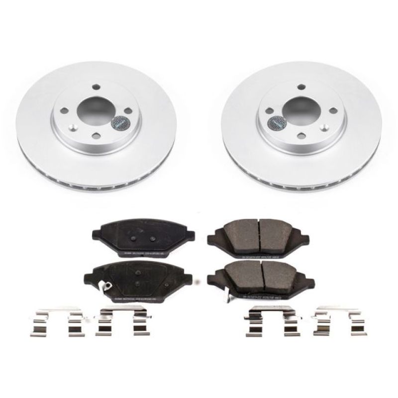 PSB Z17 Evolution Coated Kit - Power Stop 16-19 Chevrolet Spark Front Z17 Evolution Geomet Coated Brake Kit