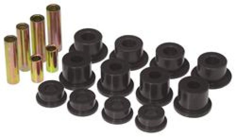 PRO Spring/Shackle Bush- Blk - Prothane 92-97 Ford F450 2wd Front Leaf Spring Bushings - Black