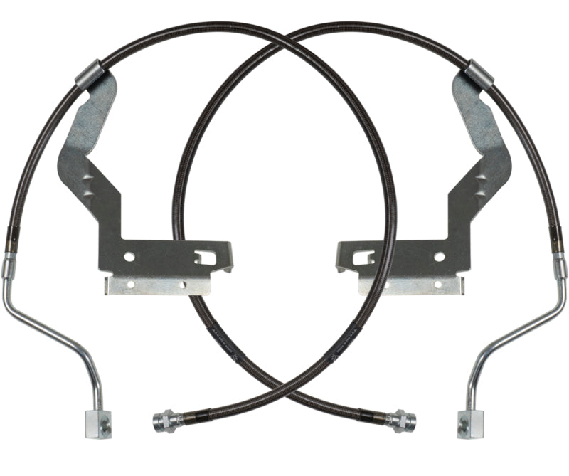 CLI Brake Lines - Carli 17-23 Ford F250/350 SD Hardware Braided Brake Lines Leveling Front Only
