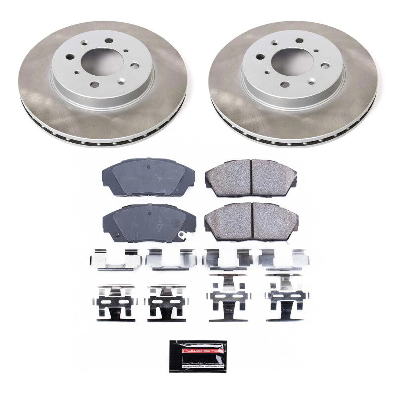 PSB Semi-Coated Rotor Kits - Power Stop 90-93 Honda Civic Front Semi-Coated Rotor Kit