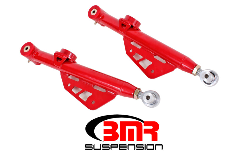 BMR Control Arms - BMR 79-98 Fox Mustang Single Adj. Lower Control Arms / Rod End (Polyurethane) - Red