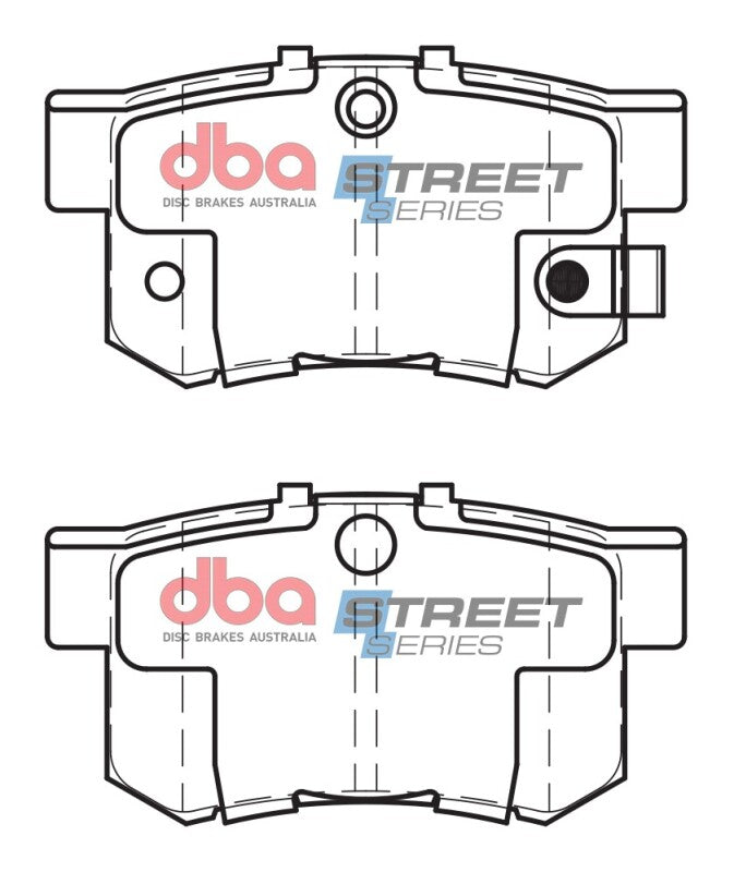 DBA Street Series Brake Pads - DBA 97-99 Acura CL (4 Cyl) Street Series Rear Brake Pads