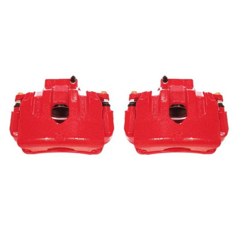 PSB Red Calipers - Power Stop 10-16 Hyundai Genesis Coupe Front Red Calipers w/Brackets - Pair