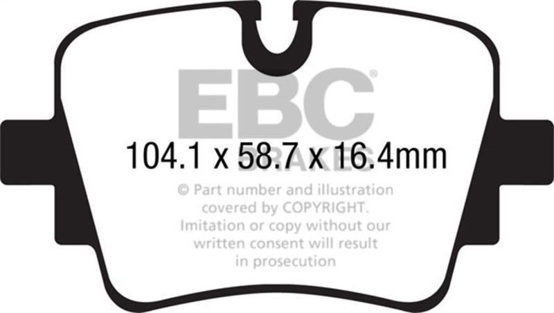 EBC Redstuff Brake Pad Sets - EBC 13+ Jaguar F-Type (Cast Iron Rotors Only) 3.0 Supercharged (340) Redstuff Rear Brake Pads