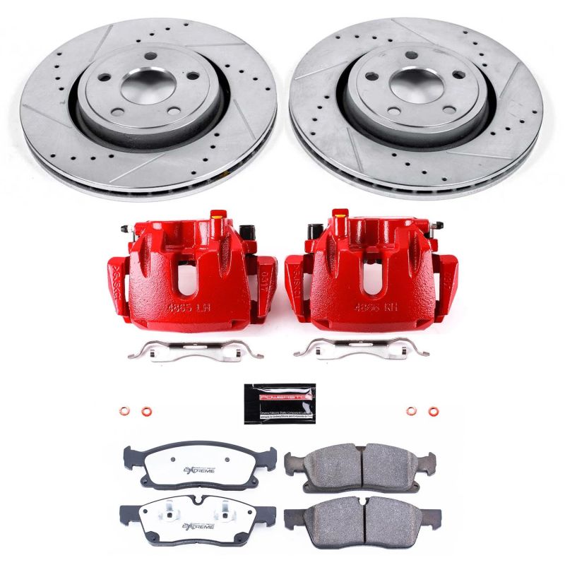 PSB Z36 Truck & Tow Kit - Power Stop 13-15 Jeep Grand Cherokee Front Z36 Truck & Tow Kit w/Cals