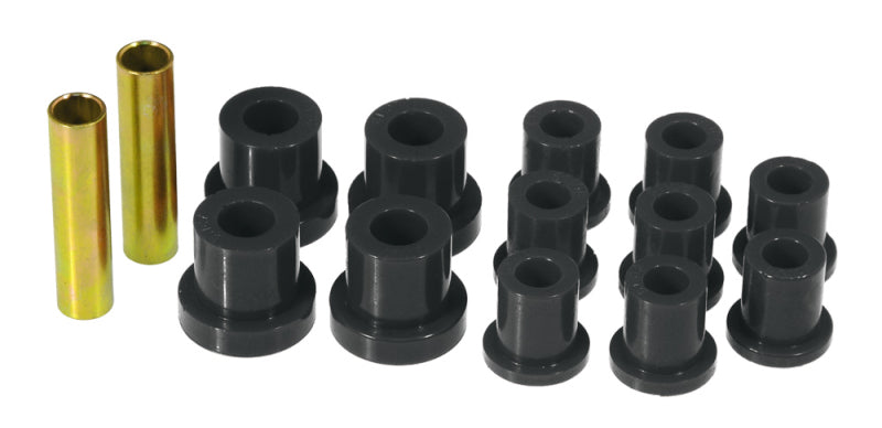 PRO Spring/Shackle Bush- Blk - Prothane 54-62 Chevy Corvette Rear Leaf Spring Bushings - Black