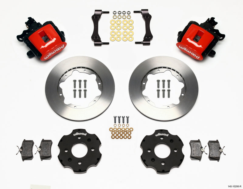 WIL Parking Brake Brake Kit - Wilwood Combination Parking Brake Rear Kit 11.00in Red Civic / Integra Disc 2.39 Hub Offset