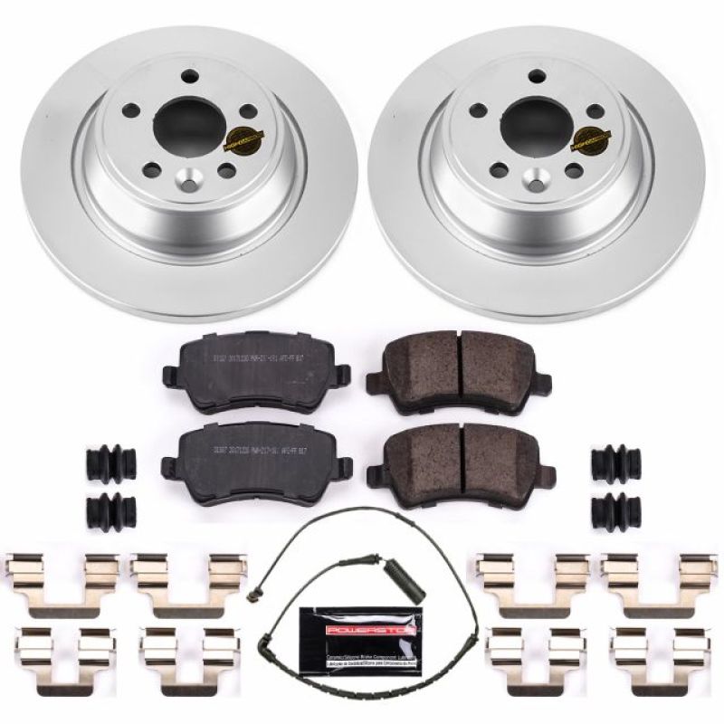 PSB Z23 Evolution Coated Kit - Power Stop 12-15 Land Rover Range Rover Evoque Rear Z23 Evolution Sport Coated Brake Kit